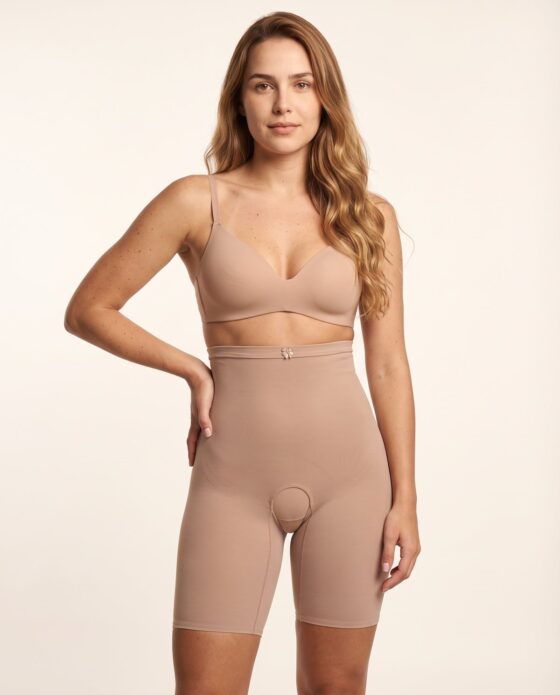 Cinta modeladora Bellcorpus fechada com pernas e fundo aberto, ref. 1004